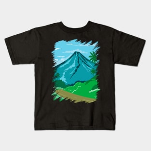 Mayon Volcano Albay Philippines Kids T-Shirt